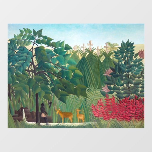 Henri Rousseau - Der Wasserfall Fensteraufkleber (Blatt)