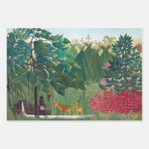 Henri Rousseau - Der Wasserfall Geschenkpapier Set
