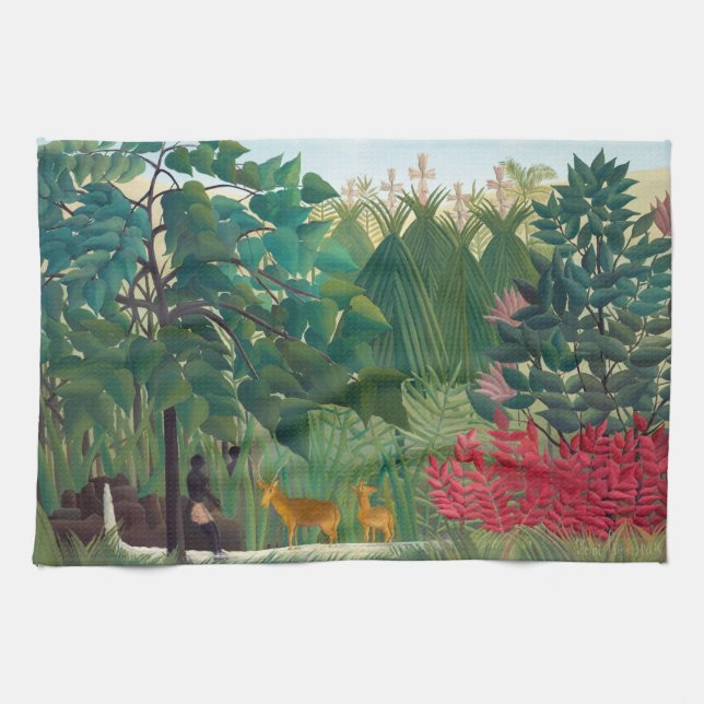 Henri Rousseau - Der Wasserfall Geschirrtuch (Horizontal)