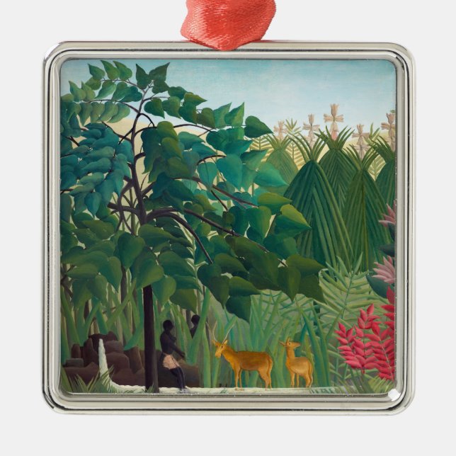 Henri Rousseau - Der Wasserfall Ornament Aus Metall (Vorne)