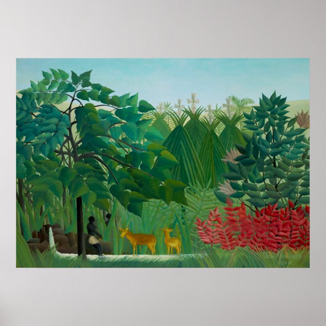 Henri Rousseau - Der Wasserfall Poster (Vorne)