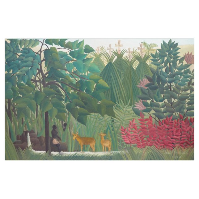 Henri Rousseau - Der Wasserfall Stoff (Yard (91,4 cm))