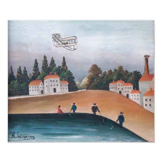 Henri Rousseau - Die Fischer und das Biplane Fotodruck (Vorne)