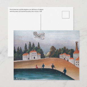 Henri Rousseau - Die Fischer und das Biplane Postkarte