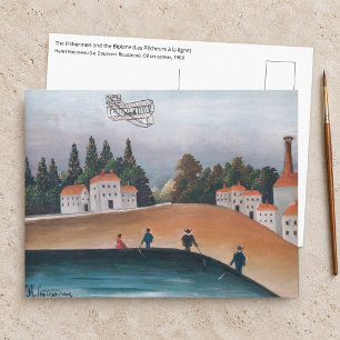 Henri Rousseau - Die Fischer und das Doppeldeckflu Postkarte