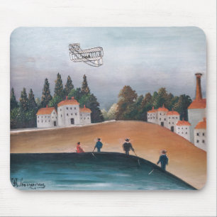 Henri Rousseau - Die Fischer und der Doppeldecker Mousepad