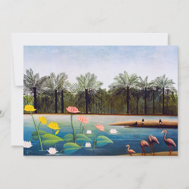 Henri Rousseau - Die Flamingos Einladung (Vorderseite)