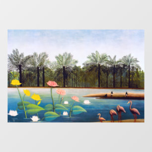 Henri Rousseau - Die Flamingos Fensteraufkleber