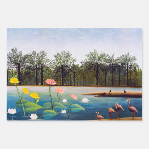 Henri Rousseau - Die Flamingos Geschenkpapier Set