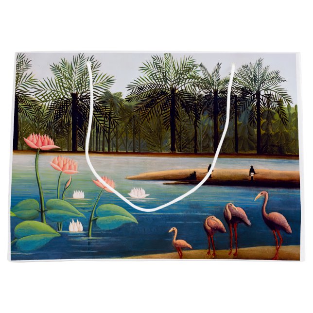 Henri Rousseau - Die Flamingos Große Geschenktüte (Vorderseite)