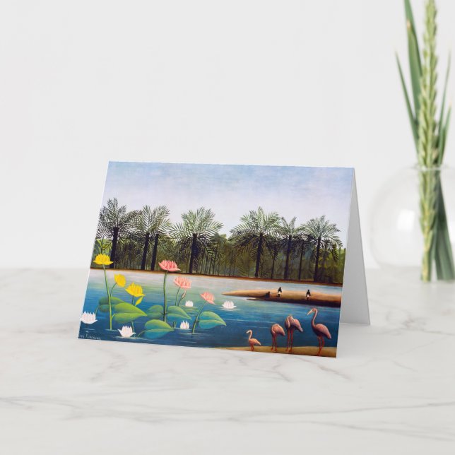 Henri Rousseau - Die Flamingos Karte (Vorderseite)