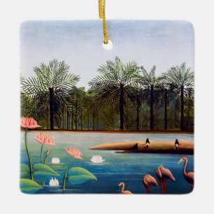 Henri Rousseau - Die Flamingos Keramikornament