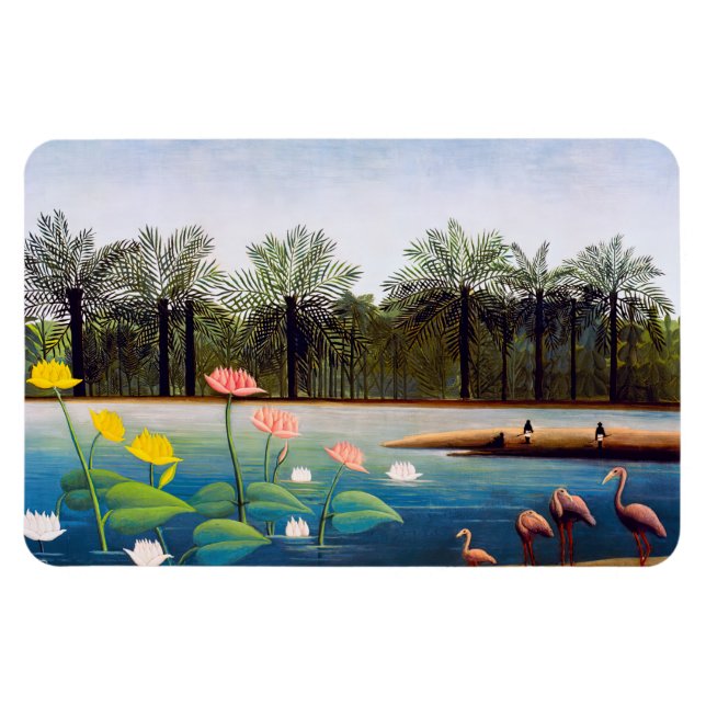 Henri Rousseau - Die Flamingos Magnet (Horizontal)