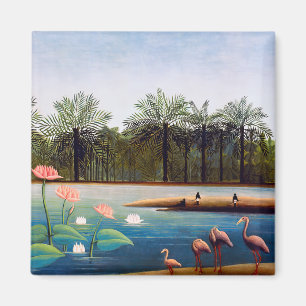 Henri Rousseau - Die Flamingos Magnet