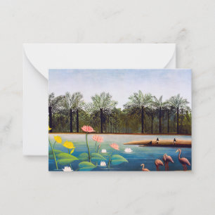 Henri Rousseau - Die Flamingos Mitteilungskarte