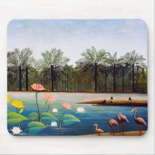 Henri Rousseau - Die Flamingos Mousepad