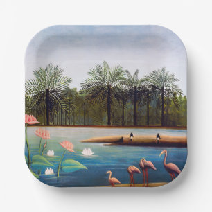 Henri Rousseau - Die Flamingos Pappteller