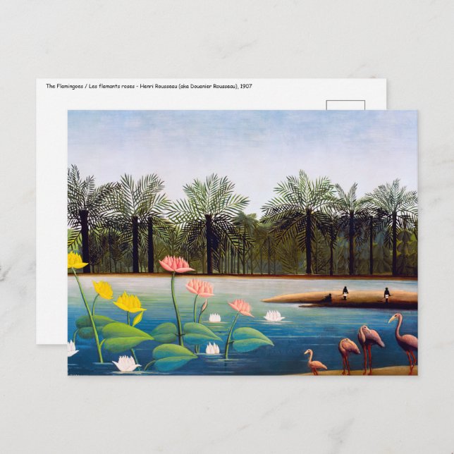 Henri Rousseau - Die Flamingos Postkarte (Vorne/Hinten)