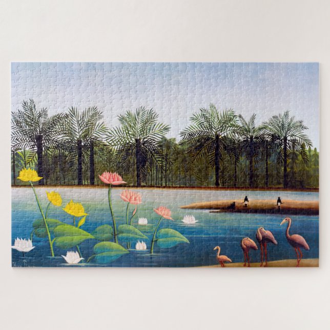 Henri Rousseau - Die Flamingos Puzzle (Horizontal)