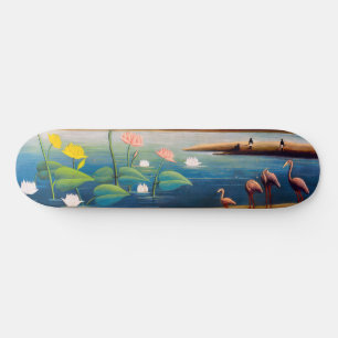 Henri Rousseau - Die Flamingos Skateboard