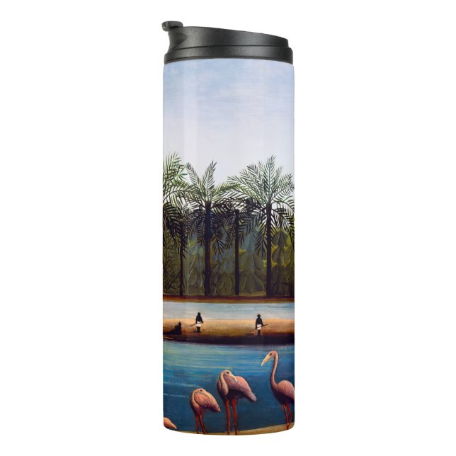 Henri Rousseau - Die Flamingos Thermosbecher (Nach rechts gedreht)