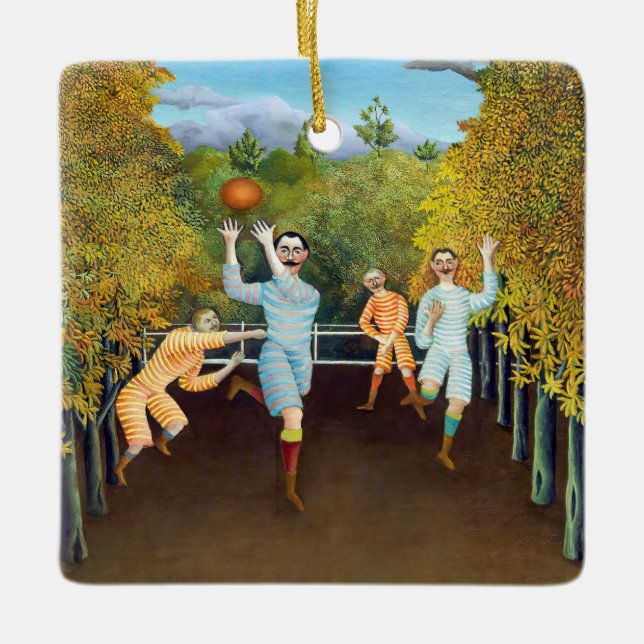 Henri Rousseau - Die Fußballspieler Keramikornament (Vorderseite)