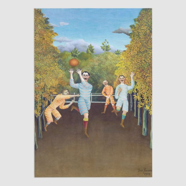 Henri Rousseau - Die Fußballspieler Seidenpapier (Von Creator hochgeladen)