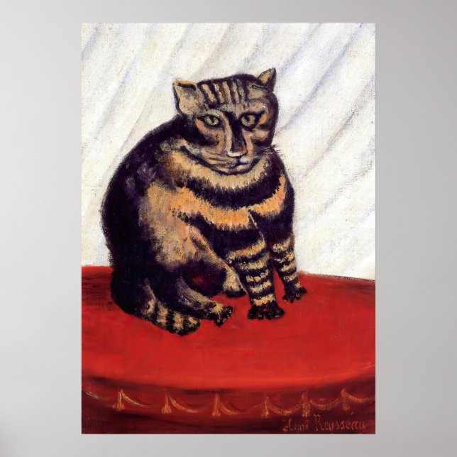 Henri Rousseau - Die getigerte Katze Poster (Vorne)