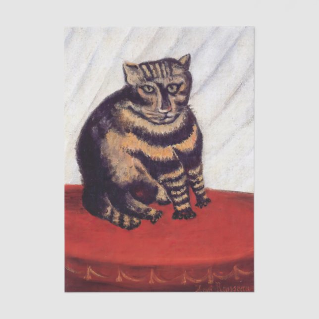 Henri Rousseau - Die getigerte Katze Seidenpapier (Vorderseite)