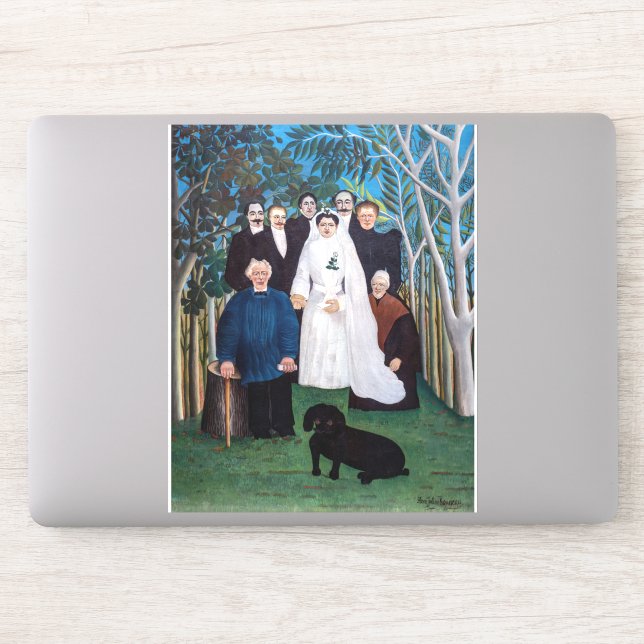 Henri Rousseau - Die Hochzeitsfeier Aufkleber (Computer)