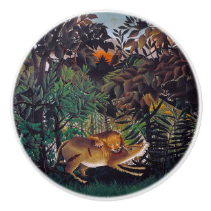 Henri Rousseau - Die Hungersnot Keramikknauf