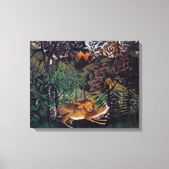 Henri Rousseau - Die Hungersnot Leinwanddruck (Vorderseite)