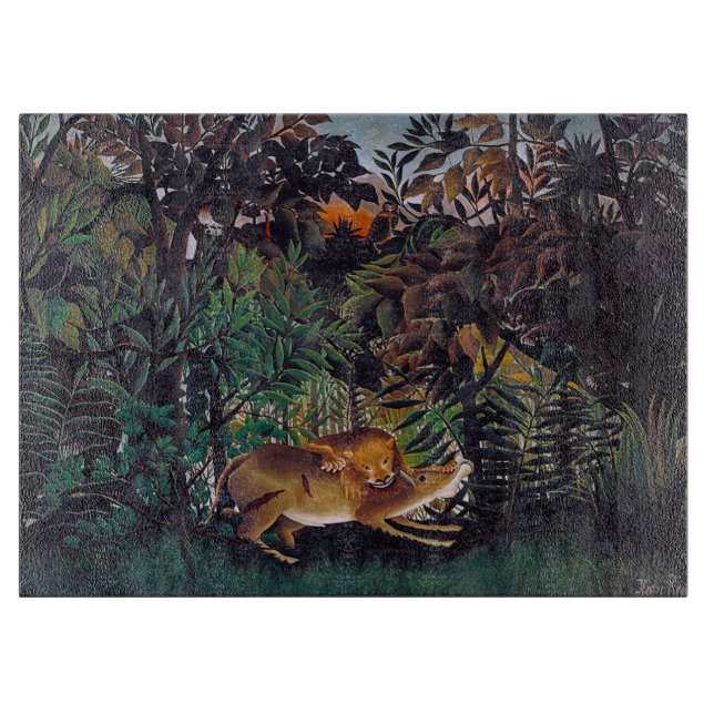 Henri Rousseau - Die Hungersnot Schneidebrett (Vorderseite)