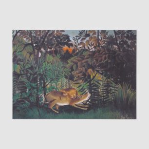 Henri Rousseau - Die Hungersnot Seidenpapier