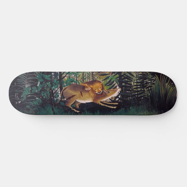 Henri Rousseau - Die Hungersnot Skateboard (Horizontal)