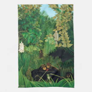 Henri Rousseau - Die lustigen Possenreißer Geschirrtuch