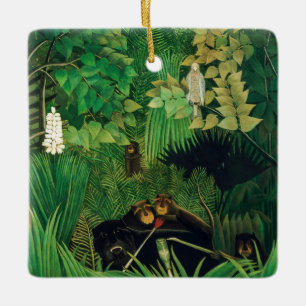 Henri Rousseau - Die lustigen Possenreißer Keramikornament