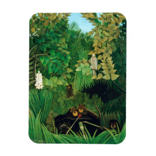 Henri Rousseau - Die lustigen Possenreißer Magnet