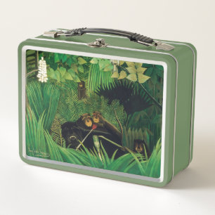 Henri Rousseau - Die lustigen Possenreißer Metall Brotdose