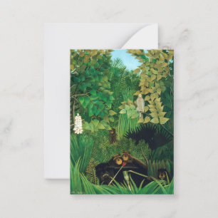 Henri Rousseau - Die lustigen Possenreißer Mitteilungskarte