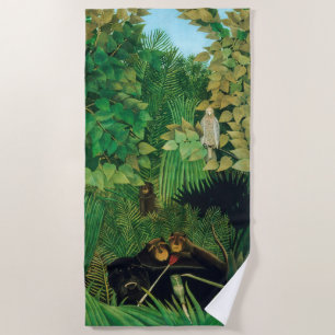 Henri Rousseau - Die lustigen Possenreißer Strandtuch