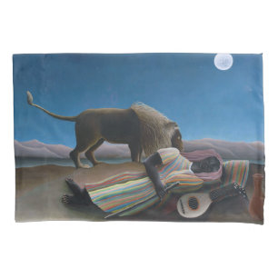 Henri Rousseau - Die schlafende Sinti und Roma Kissenbezug