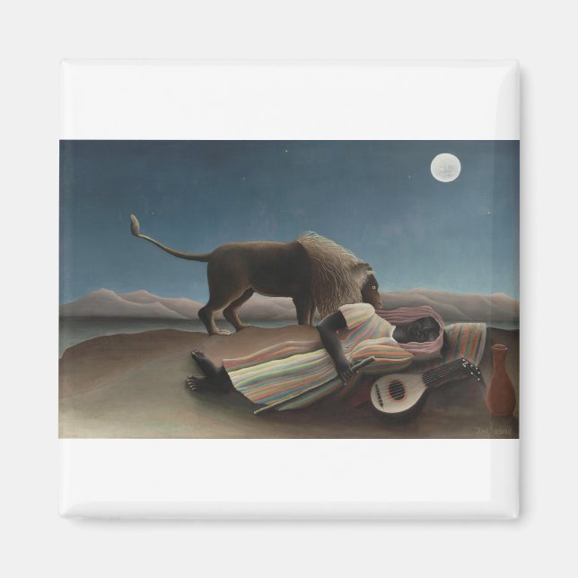 Henri Rousseau Die schlafende Sinti und Roma mit k Magnet (Vorne)