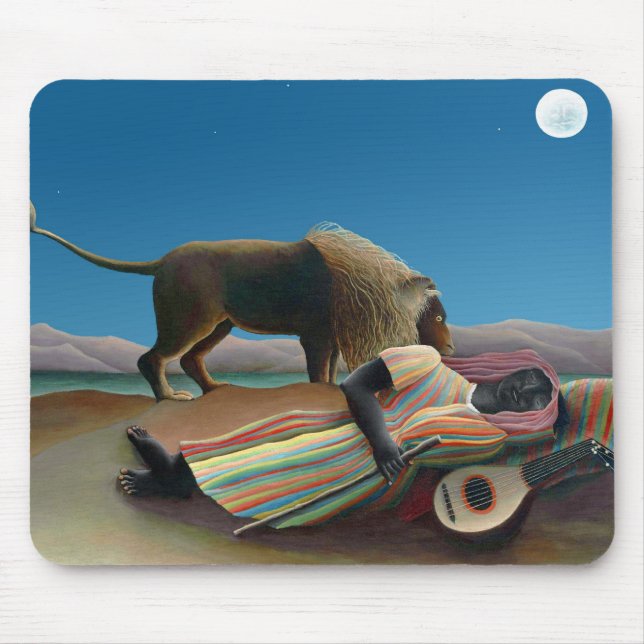 Henri Rousseau - Die schlafende Sinti und Roma Mousepad (Vorne)