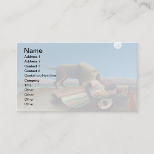 Henri Rousseau - Die schlafende Sinti und Roma Visitenkarte