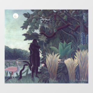 Henri Rousseau - Die Schlange Charmer Fensteraufkleber