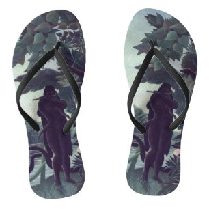 Henri Rousseau - Die Schlange Charmer Flip Flops