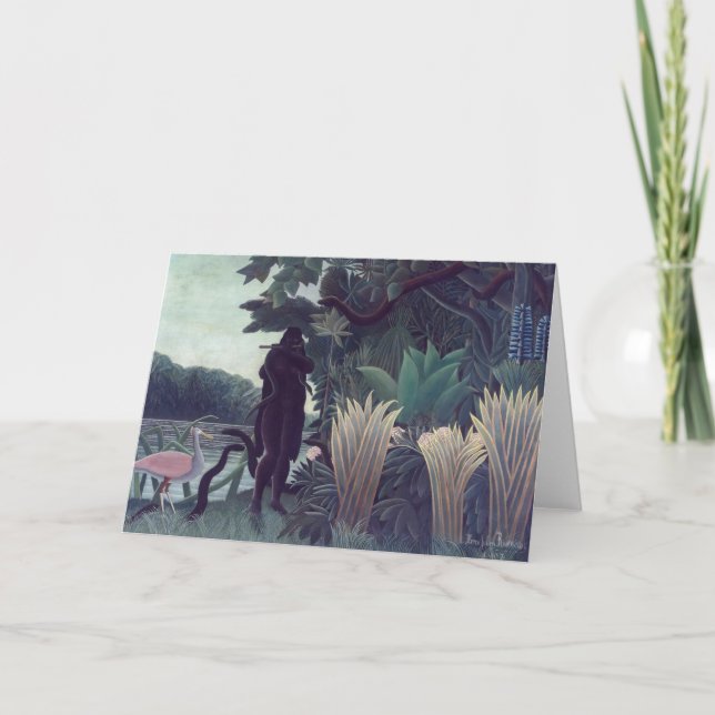 Henri Rousseau - Die Schlange Charmer Karte (Vorderseite)