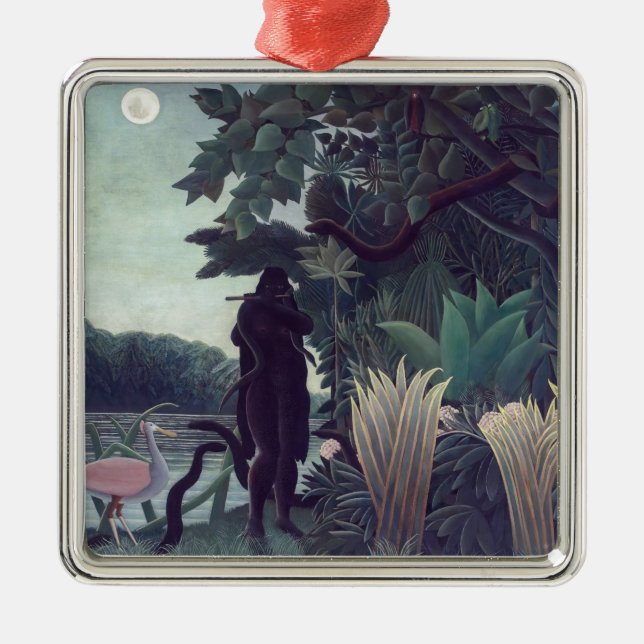 Henri Rousseau - Die Schlange Charmer Ornament Aus Metall (Vorne)