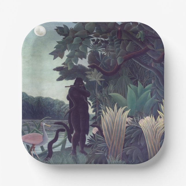 Henri Rousseau - Die Schlange Charmer Pappteller (Vorderseite)